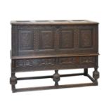 Oak coffer on stand