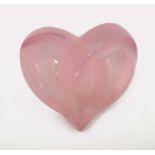 Lalique - Pink glass 'Hearts'