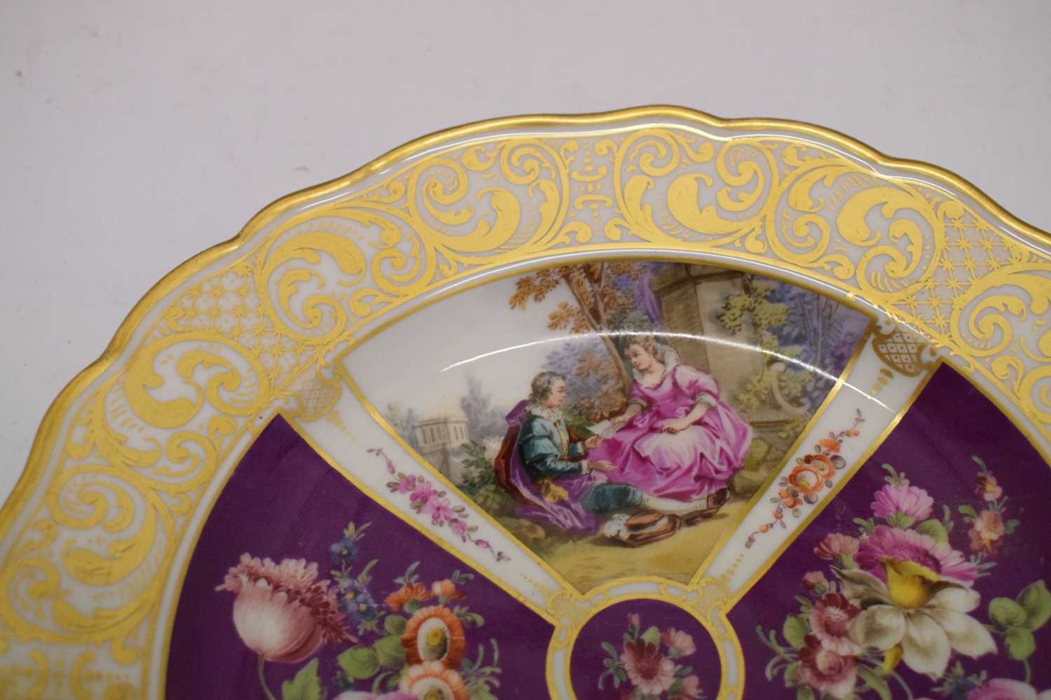 Late 19th Century Meissen 'Helena Wolfsohn' style cabinet plate - Image 4 of 8