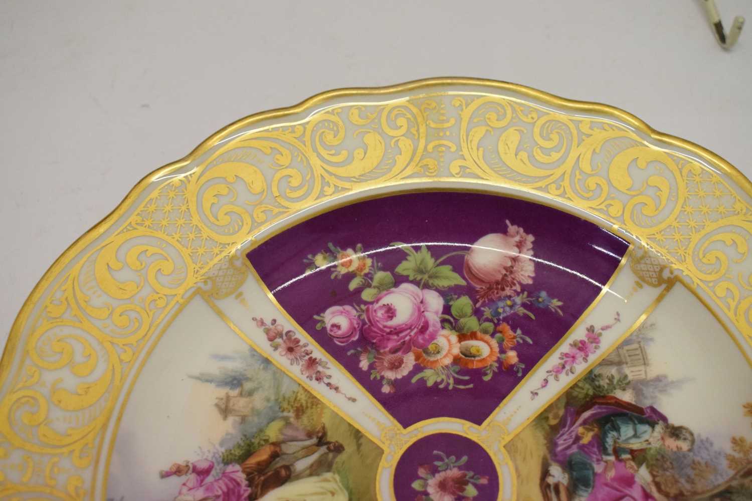 Late 19th Century Meissen 'Helena Wolfsohn' style cabinet plate - Image 5 of 8