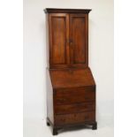 George III mahogany bureau cabinet