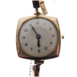 Lady's circa 1920's 9ct gold cased mid-size wristwatch