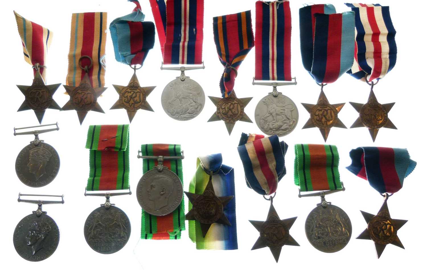 Large quantity of British Second World War medals