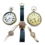 Two lady's 9ct gold cocktail watches