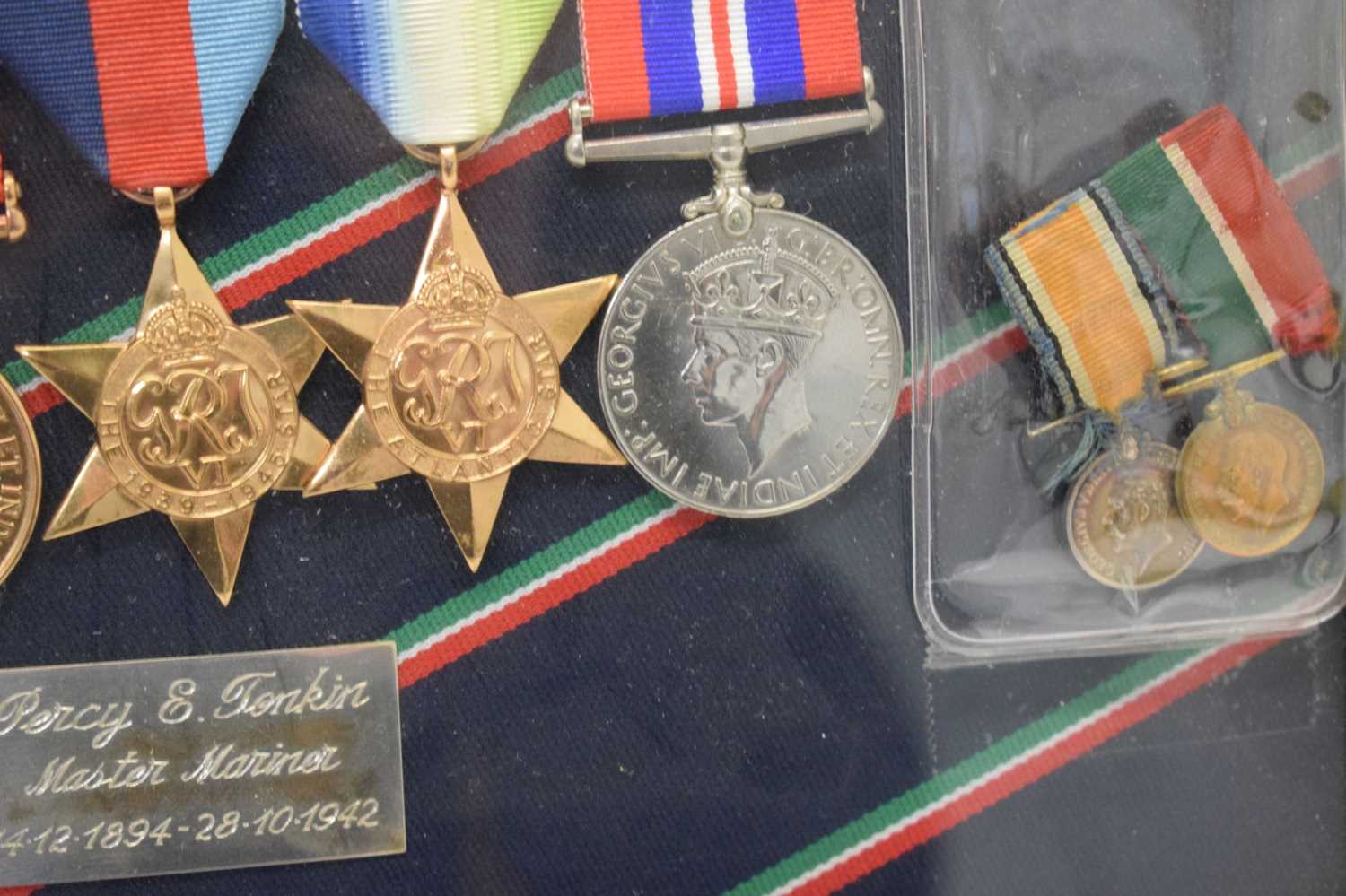 Framed British medal group awarded to Master Mariner Percy Ernest Tonkin - Image 5 of 5