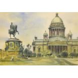 20th Century Russian School - Watercolour - ‘St Issacs's Cathedral’