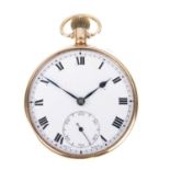 Tacy Watch Co. 'Admiral' 9ct gold open faced pocket watch