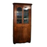 19th Century mahogany floor standing corner cabinet
