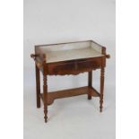 Early 20th Century white marble topped washstand