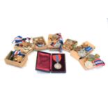 Seven boxed Second World War medals