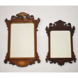 Two mahogany wall mirrors