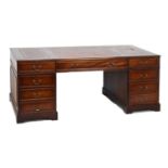 Twin pedestal desk