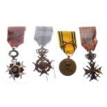Four Belgian medals