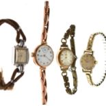 Lady's 9ct gold cocktail watch and other cocktail watches