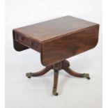 Mahogany drop flap pedestal table