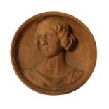 Terracotta portrait roundel