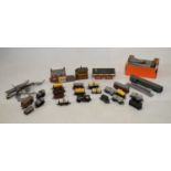 Mixed group of 00 gauge railway trainset wagons and rolling stock