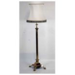 Early 20th Century brass standard lamp