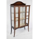 Edwardian mahogany inlaid display cabinet