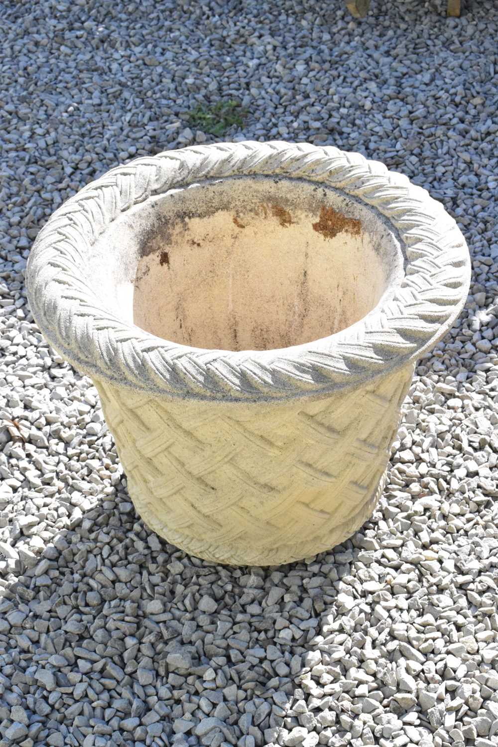 Pair of basket design garden urns - Image 4 of 12