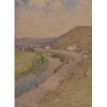 Samuel John Lamorna Birch RA (1869-1955) - Watercolour - 'The Winding Avon'