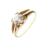 Diamond single-stone ring