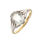 Single-stone 18ct gold ring