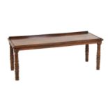 19th Century mahogany hall bench