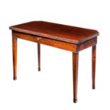 George III mahogany table, lockable top