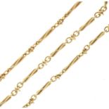 Yellow metal (9ct) twisted Figaro link necklace