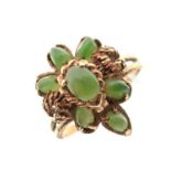 Jade cluster ring