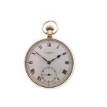 J.W. Benson 9ct gold open faced pocket watch