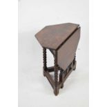 Small oak 'credence' style occasional table