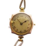Rolex - Lady's early 20th Century 9ct gold cased cocktail watch