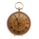 Early 20th Century yellow metal stamped '14k' lady's pocket watch