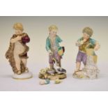 Three various Meissen porcelain figures
