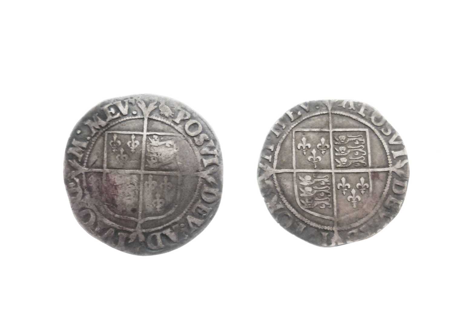 Two Elizabeth I silver coins