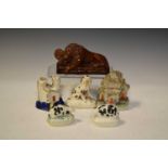 Group of Victorian Staffordshire pottery