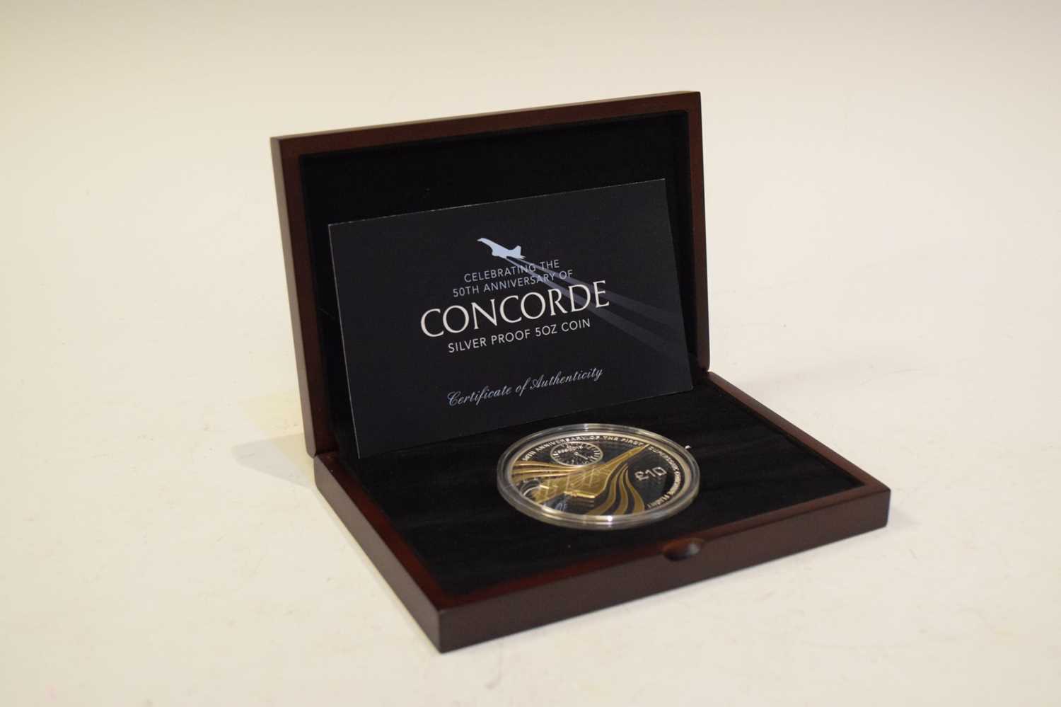 Concorde 50th Anniversary silver proof 5oz £10 coin - Bild 5 aus 5