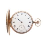 Early 20th Century Waltham 9ct gold half hunter pocket watch