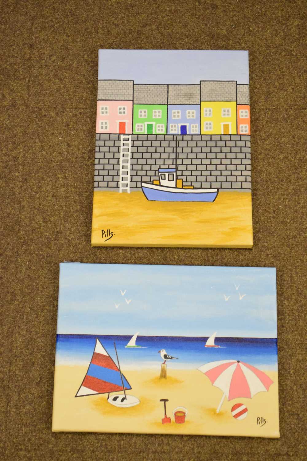 A.C. Pillinger (Pills) - Two acrylics - Seaside Views - Image 5 of 5