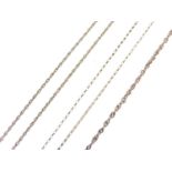 Three 9ct fine necklaces