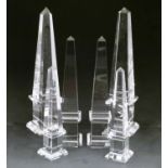 Collection of crystal obelisks