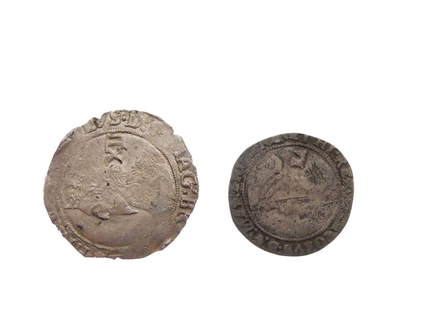 James I sixpence and a Charles I shilling - Bild 2 aus 7