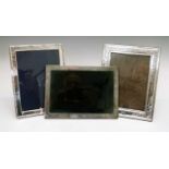 Three various silver photograph frames, 22.5cm and smaller