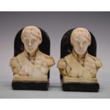 Two plaster busts of Nelson