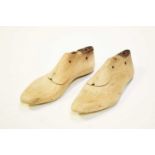 Pair of cobbler's vintage wooden shoe lasts