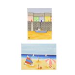 A.C. Pillinger (Pills) - Two acrylics - Seaside Views