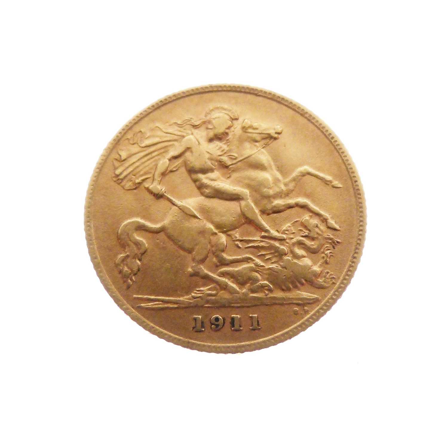 George V gold half sovereign, 1911