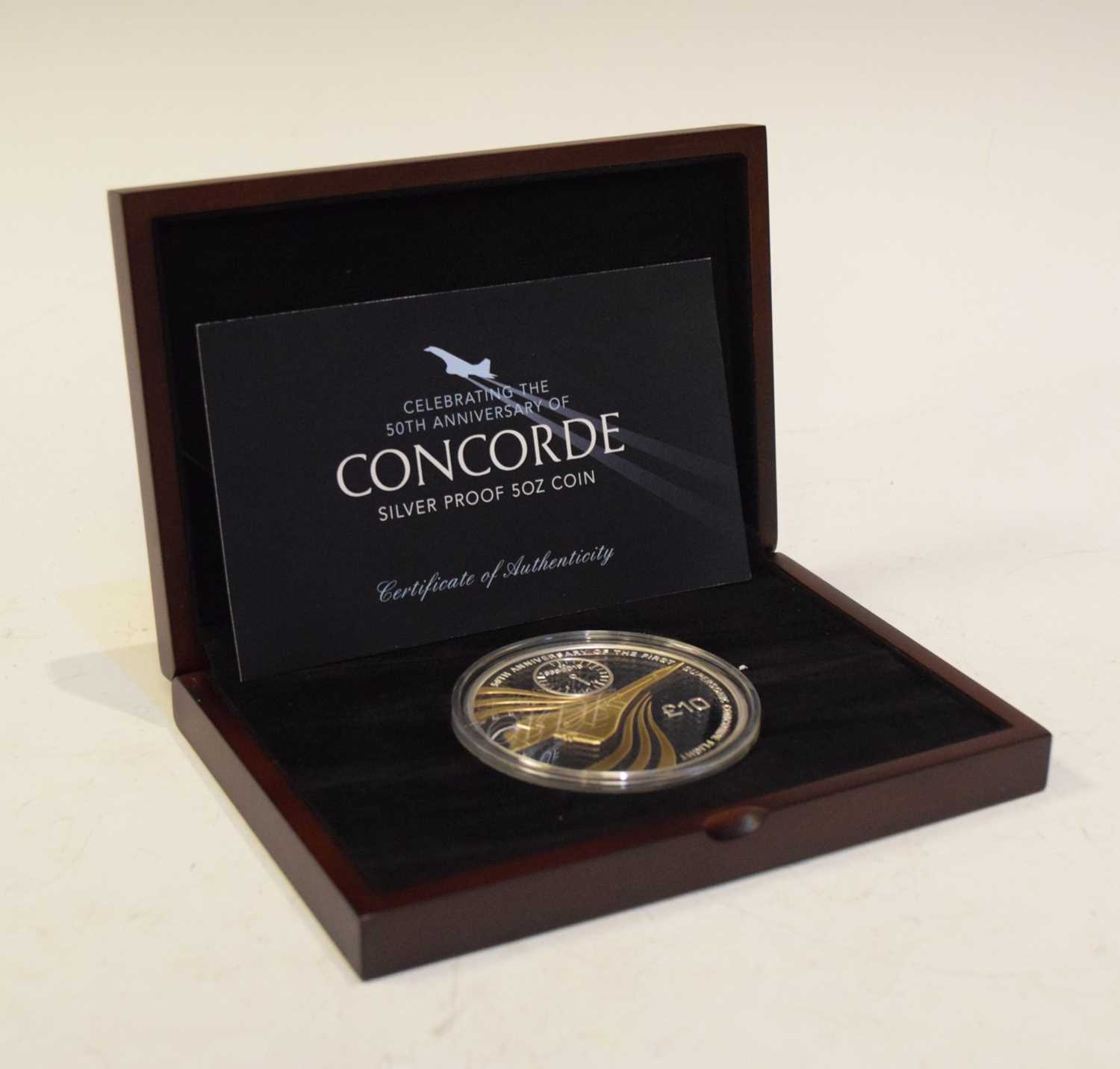 Concorde 50th Anniversary silver proof 5oz £10 coin